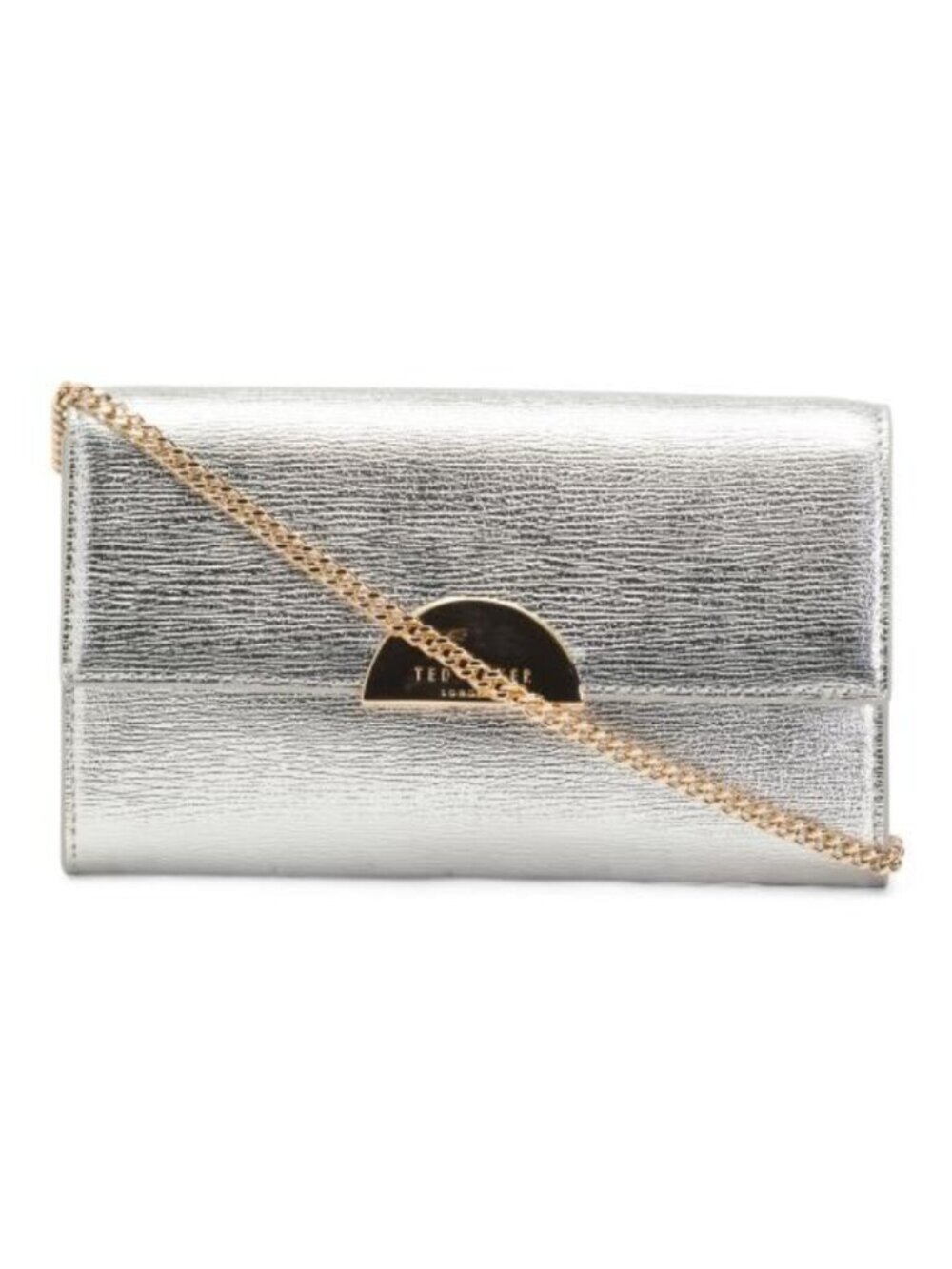 TED BAKER Leather Luna Clutch With Chain Strap